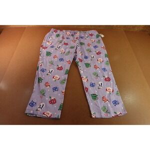 Old Navy Womens 2X-Large Petite Purple Mugs Printed Mid-Rise Pajama Pants NWT